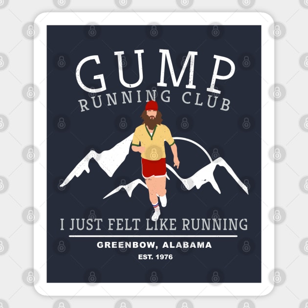 GUMP Running Club - Greenbow, Alabama Est. 1976 Sticker by BodinStreet